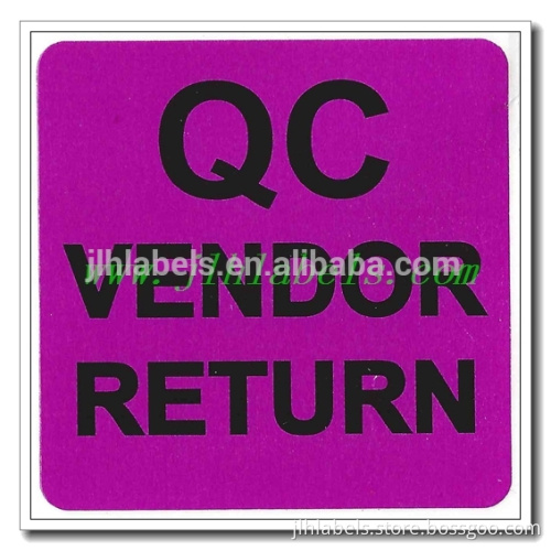 "QC SCRAP""QC PASS""QC VENDOR RETURN"Sticker Label,2"x2" ,500 labels/roll